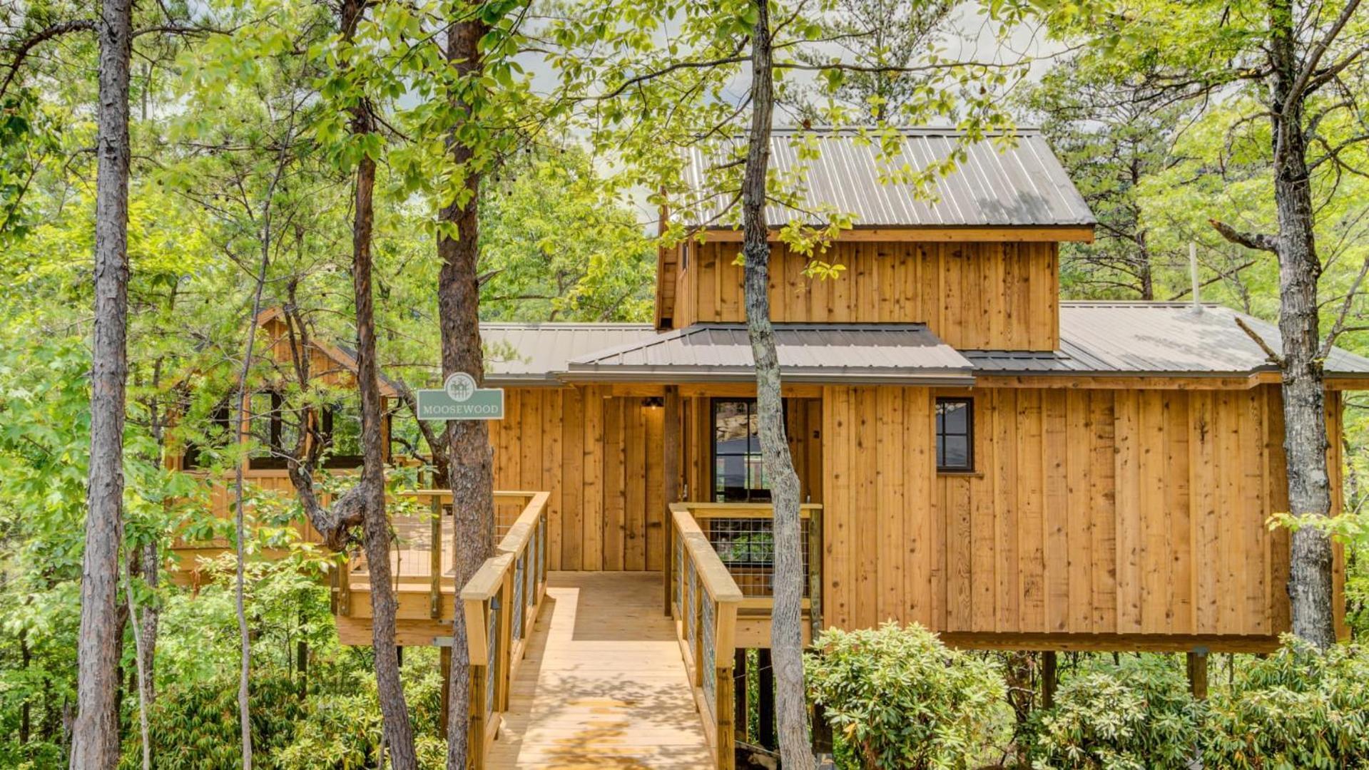 蓋特林堡The Moosewood In Treehouse Grove At Norton Creek别墅 外观 照片